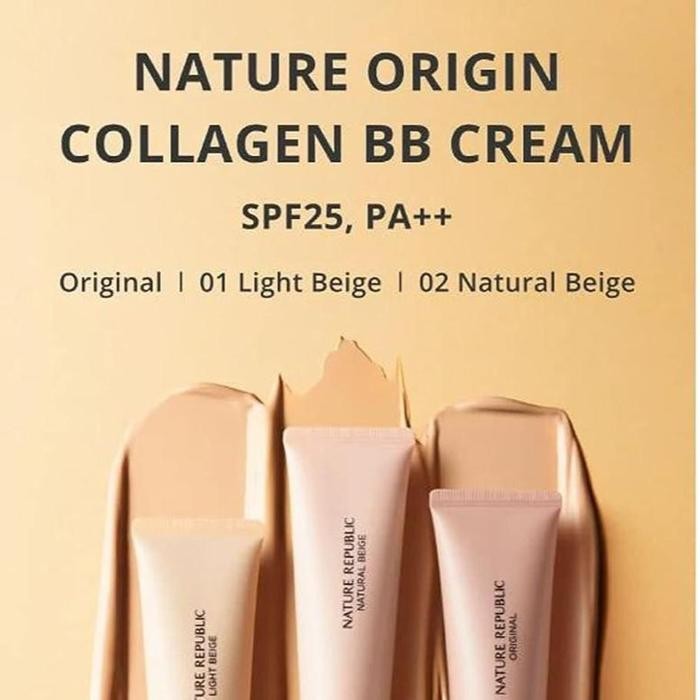 [Ready Stock] Nature Republic Nature Origin Collagen Bb Cream Spf25 Pa++++ 45G Exp 2027