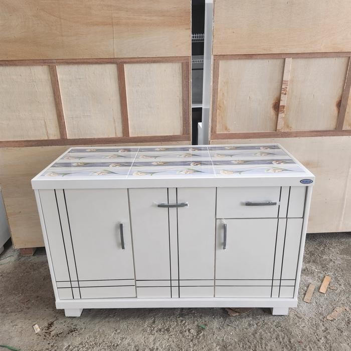 Terlaris Rak Kompor Piring Sayur 3 Pintu Kayu 120