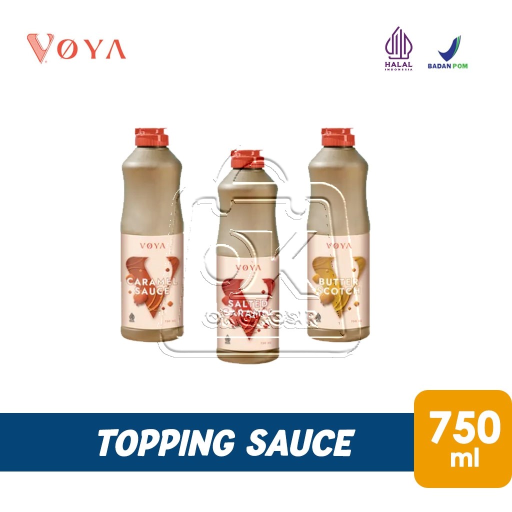 

Topping Minuman VOYA Sauce Saus Caramel / Salted / Butterscotch Toping (Botol 750ml)