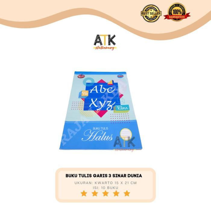 

Buku Tulis Halus/ Garis 3 Sinar Dunia 38 Lembar Atk