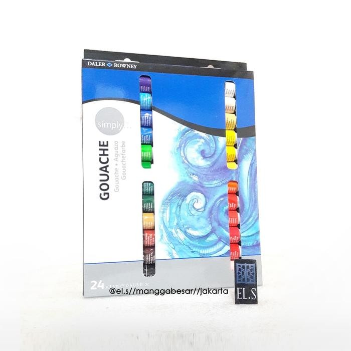 

Daler-Rowney Simply Gouache Set 24 Warna (12 ml)