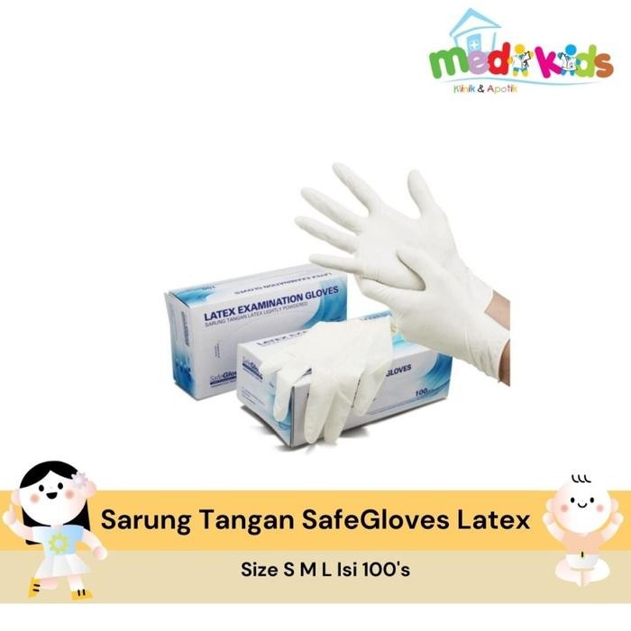 Sarung Tangan Latex Maxter Box isi 100 Exam Gloves Powdered