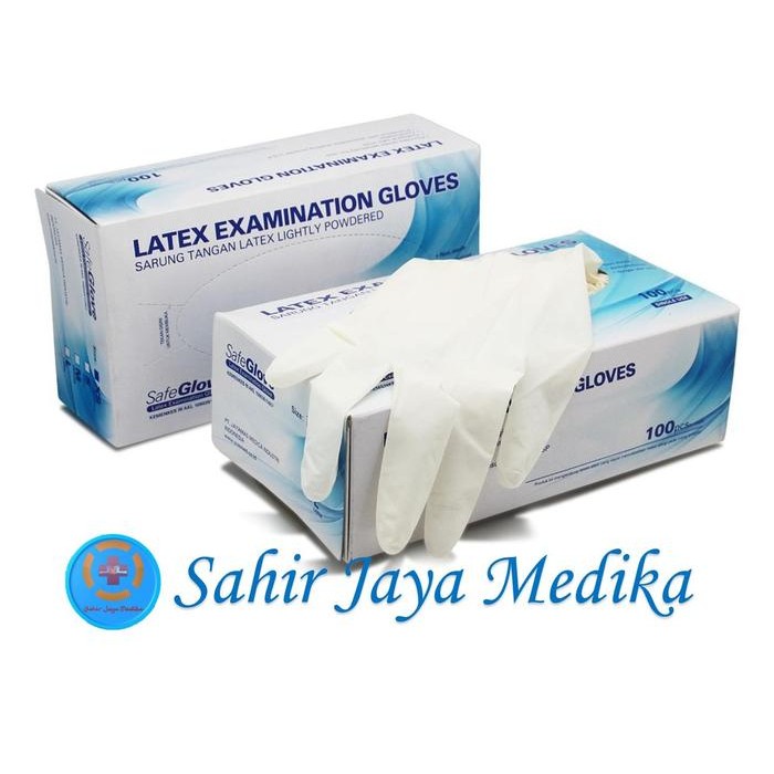 Sarung Tangan Karet Medis Sarung Tangan Dokter Latex Harga Murah 1 Box isi 100 Pcs