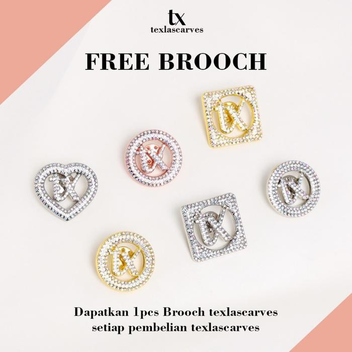 (Allthebest) Kerudung/hijab BOX TexlaScarves By Umama Scarf Free Signature Brooch PART1 Metal Logo