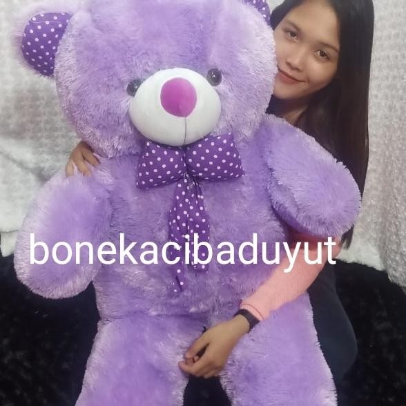 Boneka Beruang Ungu 1 meter Besar Bagus