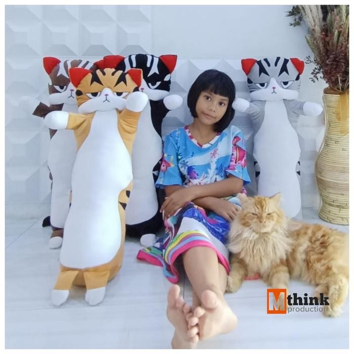 Boneka guling kucing terbaru besar tinggi 65 cmkarakter lucu kawai