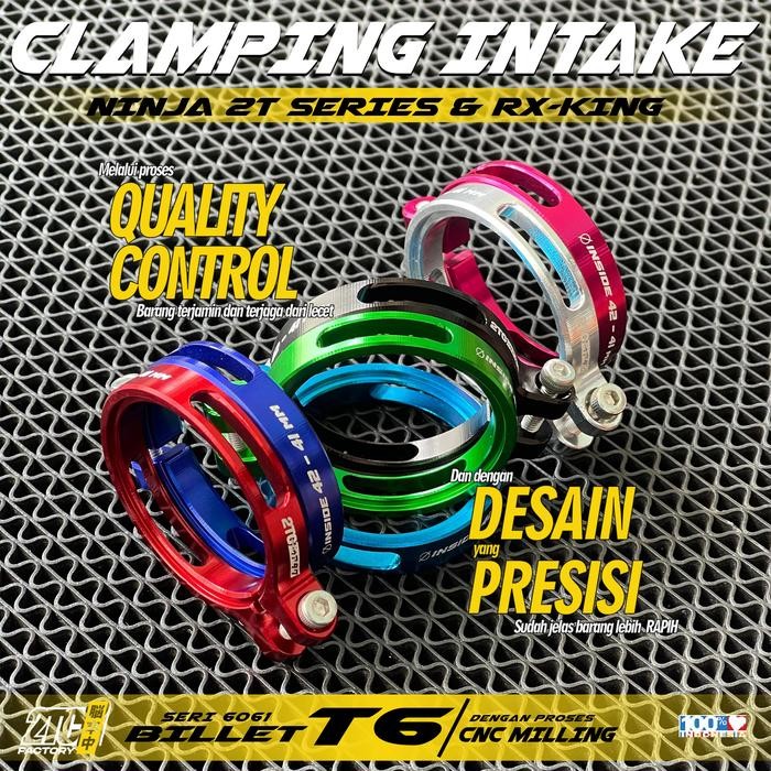 Terbaru KLEM CLAMP KLEMAN KARBU CLAMPING INTAKE PENGIKAT KARBU RX KING NINJA 2TAK SERIES INTAKE