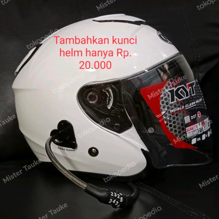 HELM KYT Kyoto Putih Solid/White Original