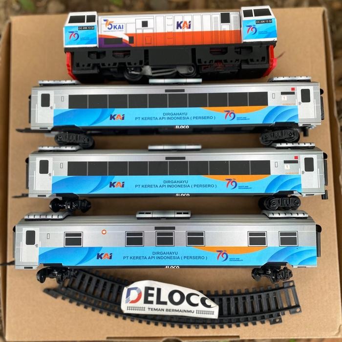 paket Rangkaian murah Mainan Kereta Api Indonesia RC,Kereta api mainan Remot control,Lokomotif cc206