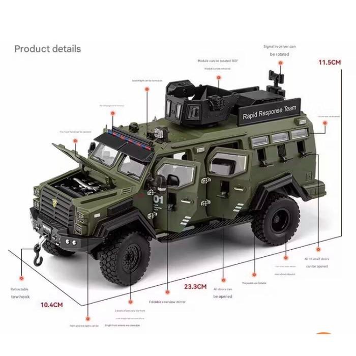 Diecast GAZ 4x4 Russian Military 1/32