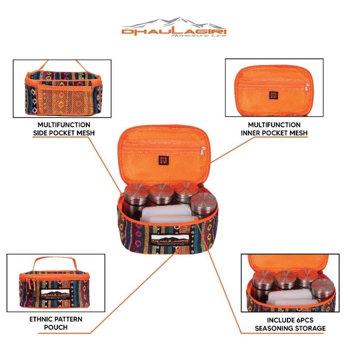 Set Tas Botol Bumbu Dhualagiri Seasoning Box Set Kotak Bumbu Set Ing Outdoor Portable
