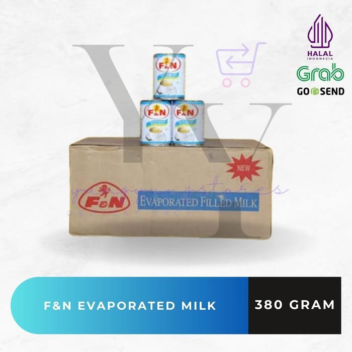

1 Dus Isi 48 Kaleng Susu Cair F&N / FN Susu Evaporasi Kaleng 380 gram