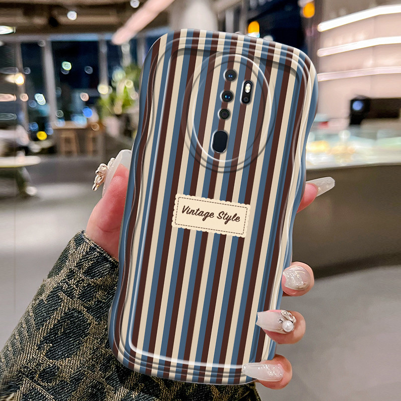 Casing Hp Untuk OPPO A5 2020 A9 2020 Case Casing garis Kasing HP Kesing gelombang Cesing Silikon Sof