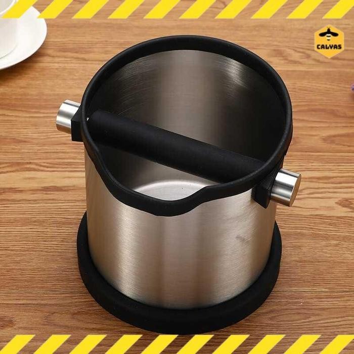 Knock Box Standing Besar Wadah Ampas Espresso Knock Box Container Anti Slip 1800ml
