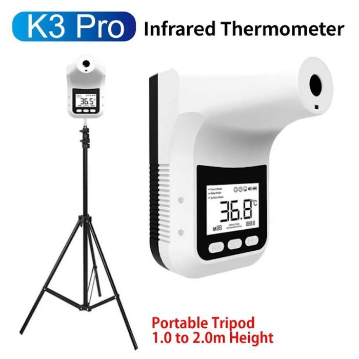 Thermometer K3 Pro Stand Plus Tripod K3 Pro Termometer Non Contact