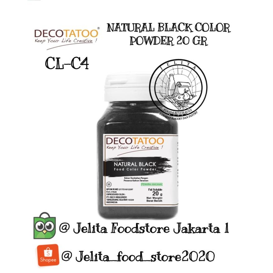 

Decotatoo NATURAL BLACK COLOR POWDER 20 GR-COLORING FAT-SOLUBLE CL-C4