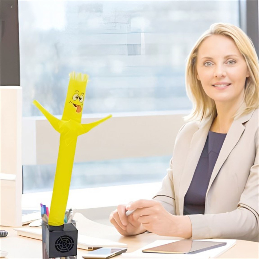 2Pcs Mini Inflatable Tube Man Gag Funny Gift For Kids Wacky Waving Inflatable Tube Guy With Blower