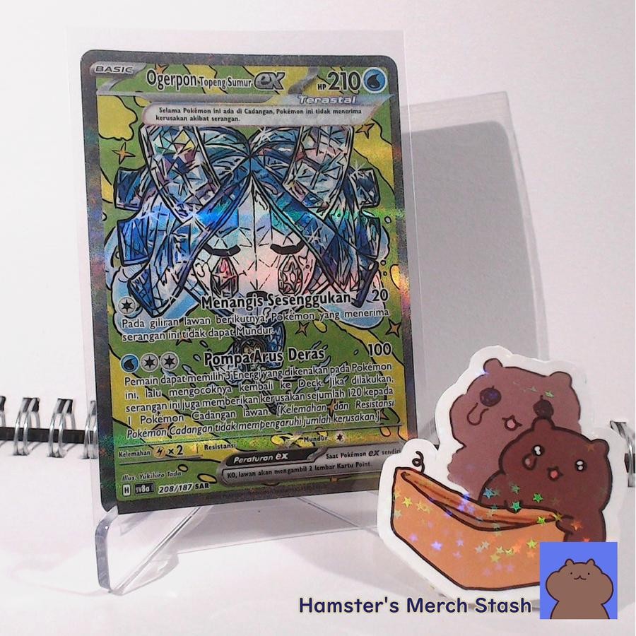 Kartu Pokemon TCG Indonesia Ogerpon Topeng Sumur ex SAR Festival Terastal
