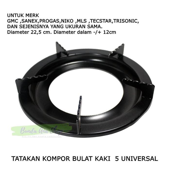 (Allthebest) TATAKAN KOMPOR PROGAS / GMC / SANEX BULAT KAKI 5 KOMPOR GAS UNIVERSAL