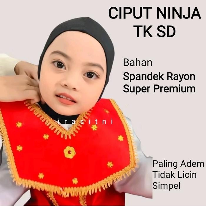 (Allthebest) Inner Hijab Anak Ninja Antem Rayon Super Adem Ciput Pinguin Anak TK SD Instan Dalaman