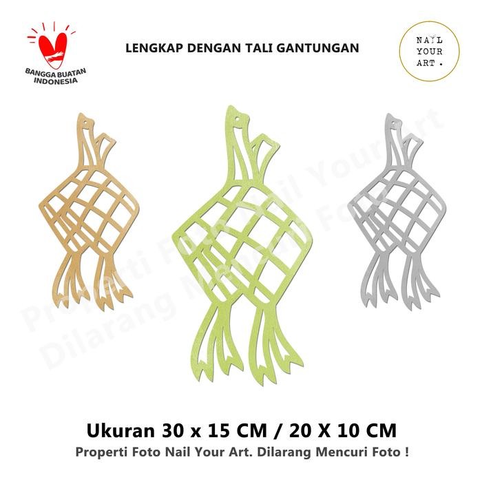 Dekorasi Lebaran Gantungan BESAR - KETUPAT 30x15cm - Hiasan Idul Fitri