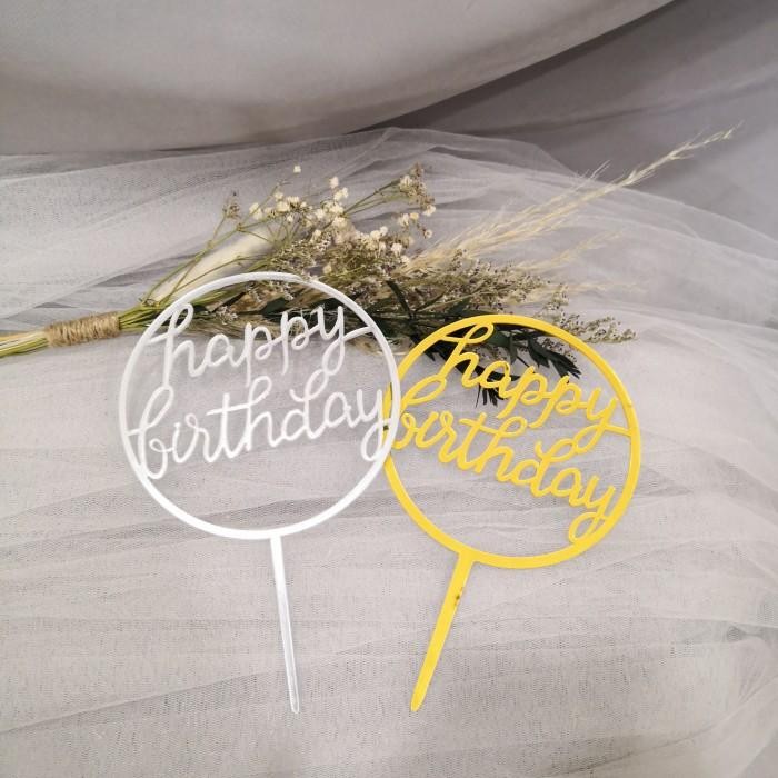 10 pcs Acryllic Cake Topper / Happy Birthday