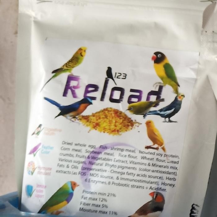 Egg food reload 123 burung finch lovebird