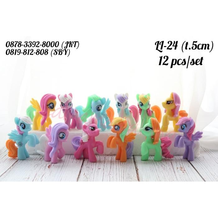 LI-24 Topper hiasan kue cake mainan karakter my little pony kuda poni