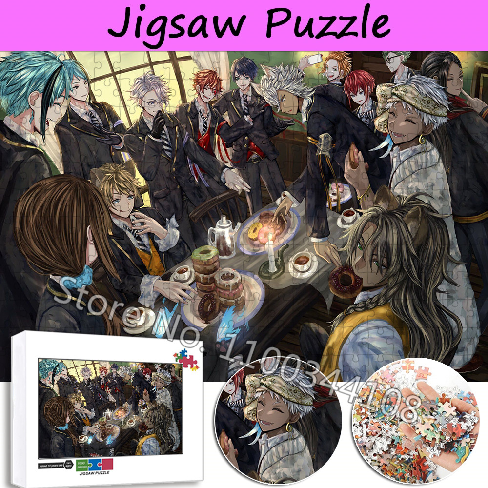 Twisted Wonderland Puzzle 300/500/1000 Pieces Disney Anime Game Jigsaw Puzzles Wooden Handmade Toys