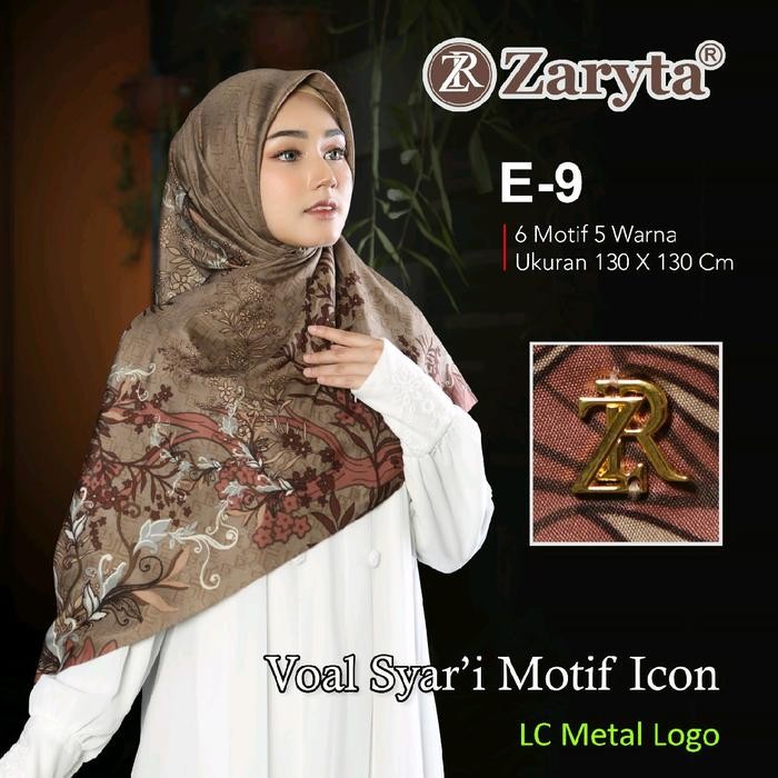 (Allthebest) Seragaman zaryta voal syari motif icon LC metal logo ZR Jilbab ukuran 130x130 plastik