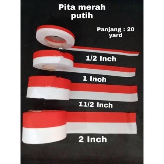 

(Allthebest) Pita merah putih 17 agustusan Per Roll pita satin Pita Hias Hadiah Pita Hias Pita 17