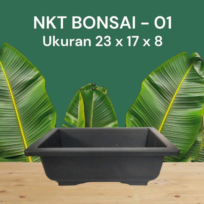 Pot Plastik NKT BONSAI 01 persegi panjang pot Bunga Tanaman Hiasan