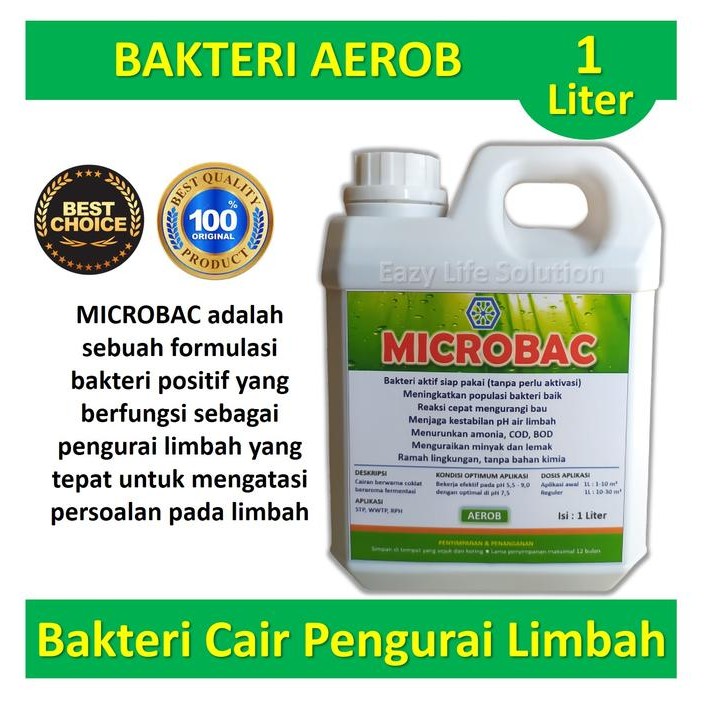 BAKTERI AEROB MICROBAC Bakteri Pengurai Limbah Cair IPAL Microbac