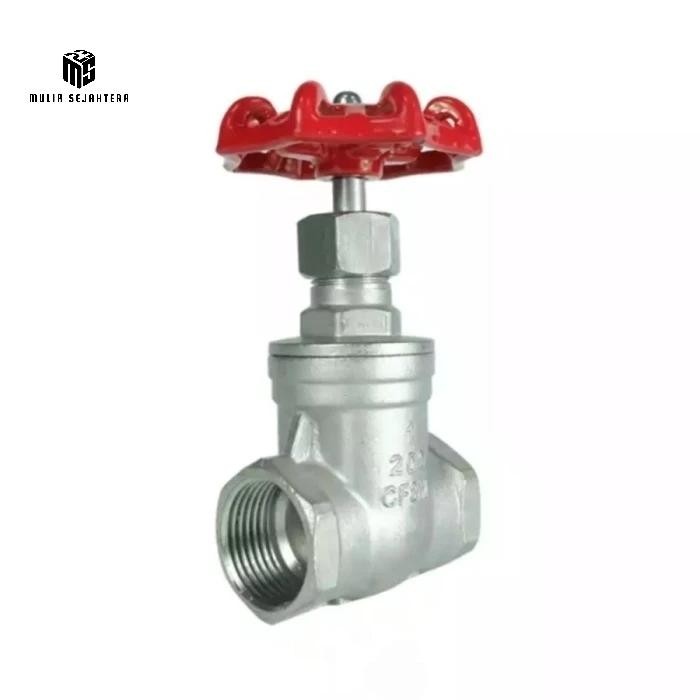 Gate Valve Stainless Steel 304 / Gate Valve SS304 BSPT Ukuran - 1/2 , 3/4 , 1 , 1.1/4 , 1.1/2 ,2