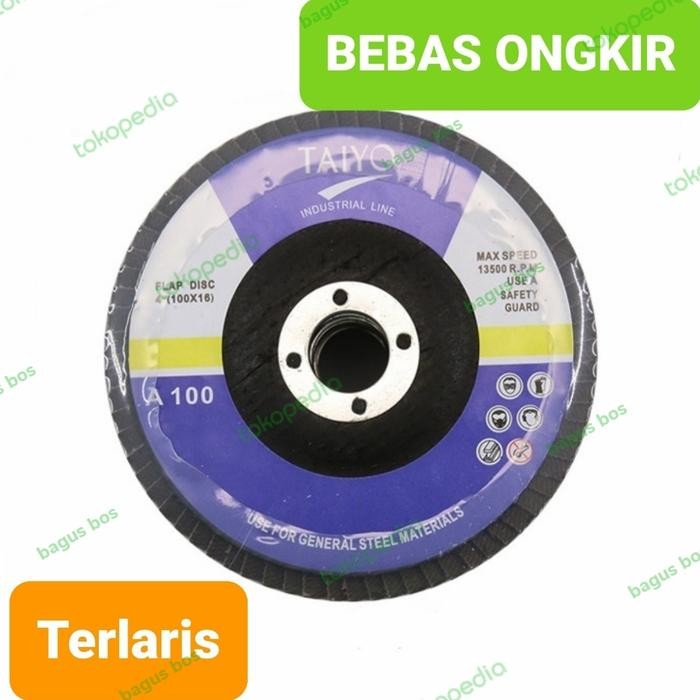 AMPLAS SUSUN TAIYO FLAP DISC TAIYO GRIT 40,60,80,100, 120,150,180,240