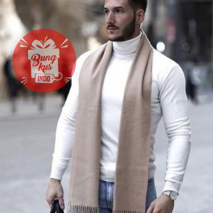 (Allthebest) KAOS (L, XL, XXL) PRIA TURTLE NECK / LEHER TINGGI LENGAN PANJANG SOFT BABYTERRY Polos