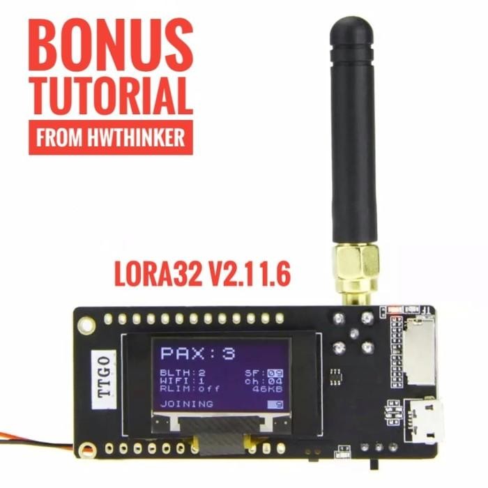 (Allthebest) TTGO LoRa V2.1 915Mhz ESP32 OLED 0.96 Inch SD Card Bluetooth WIFI
