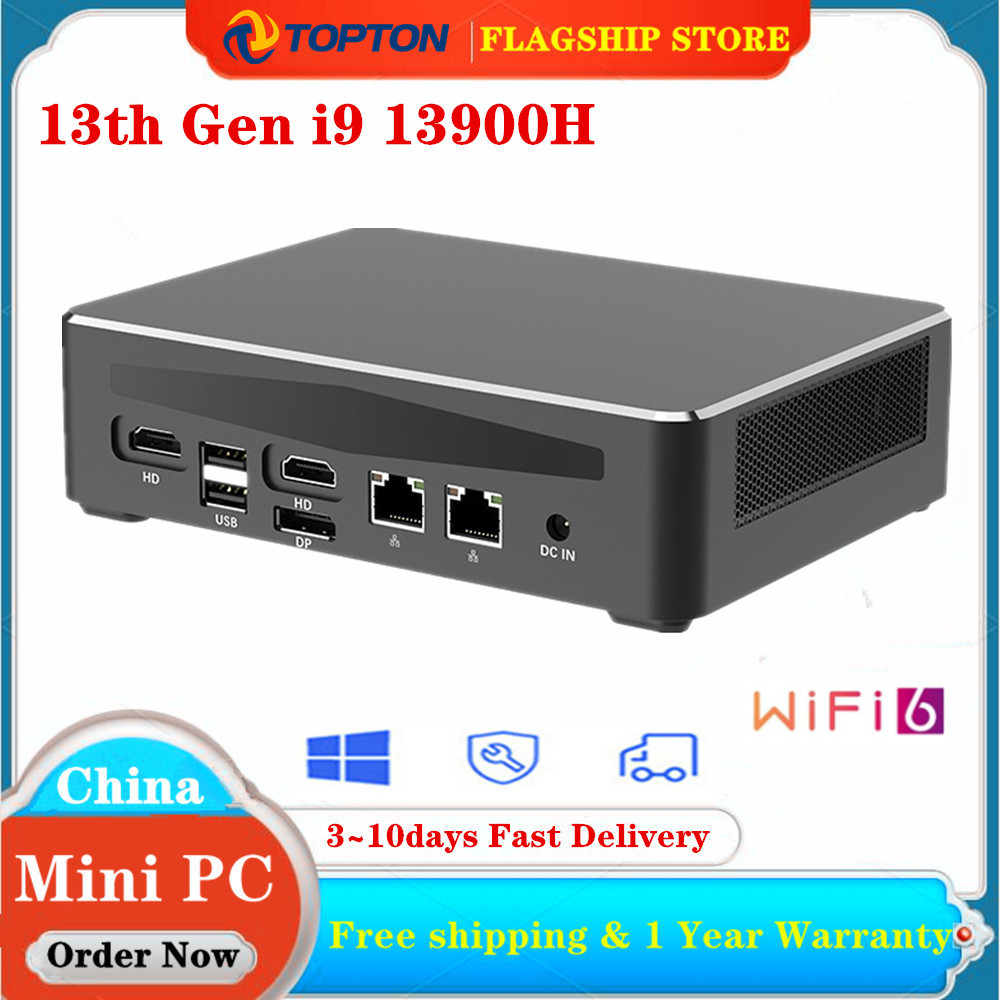 Topton 13th Gen Mini Gaming PC i9 13900H i7 13700H Intel Thunderbolt 4 DDR5 4800MHz PCIE4.0 Gamer Co