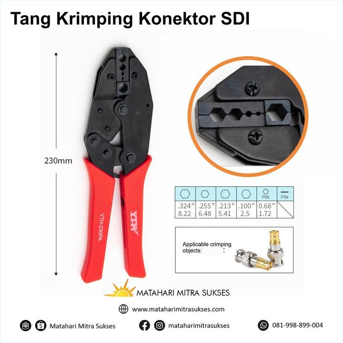 TANG CRIMPING KONEKTOR SDI RG59 RG58 RG6 TERMURAH
