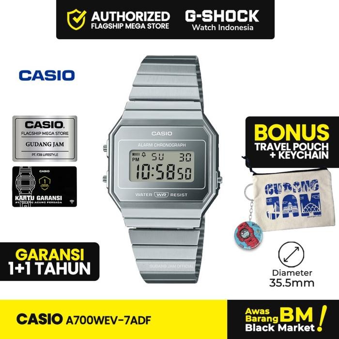 ASLI General A700WEV-7ADF Jam Tangan Pria Cowok Wanita Cewek Unisex Digital Anti Watches A700WEV-7A