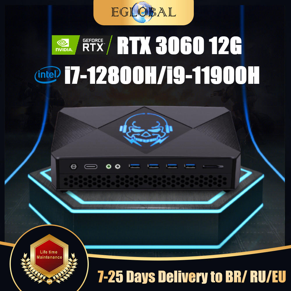 EGLOBAL Mini PC Gaming i9 11900H i7 12700H 1 Nvidia RTX3060 12G 32G DDR5 2TB NVMe PC Windows11 Deskt