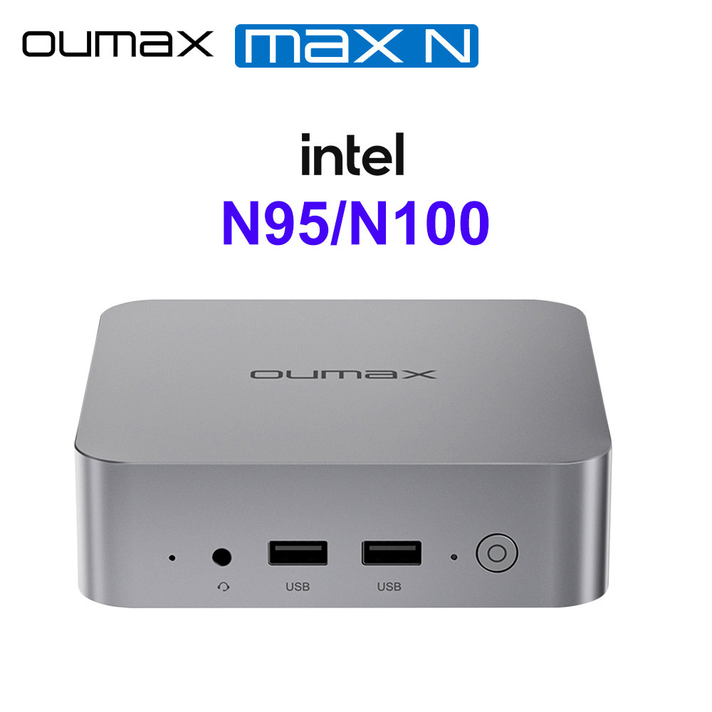 OUMAX MAX N95 N100 MINI PC Intel DDR4 8GB 256GB 16GB 500GB SSD 1000M LAN WIFI BT 5.0 Destop MINI PC 