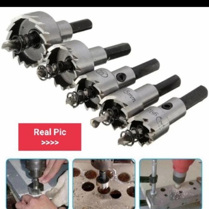 Mata Bor Pelubang Besi Titanium /Hole Saw Besi Set/Mata Bor Besi
