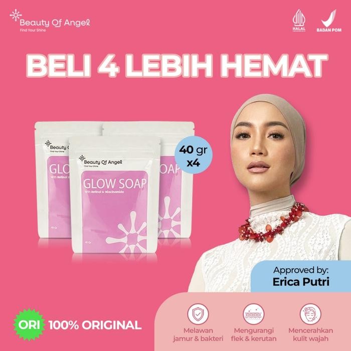 SABUN WAJAH PENGHILANG FLEK HITAM > BEAUTY OF ANGEL DR RICHARD LEE APPROVED GLOW SOAP 4 PCS SABUN