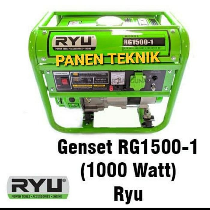 Promo Generator Listrik Ryu Rg1500-1 Genset 1000 Watt