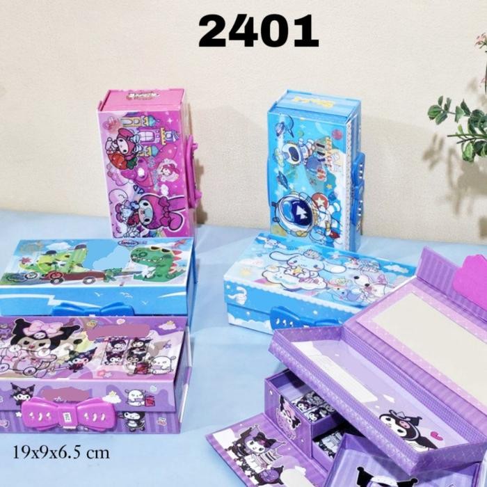 

BEST SELLER MJ Kotak Pensil Karton Kode 3 tingkat / Tempat Pensil / Pencil Case/Tepak