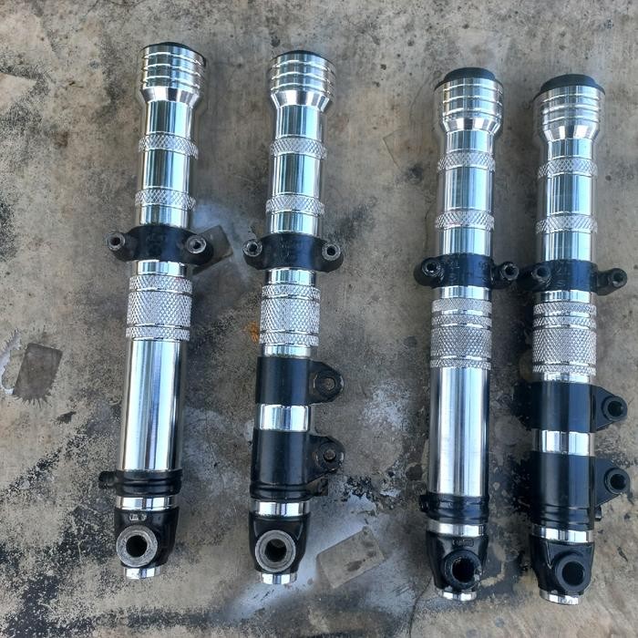 bottom shock depan gl pro max original bubut cnc bisa untuk as cbr mp primius tiger tirev dll.