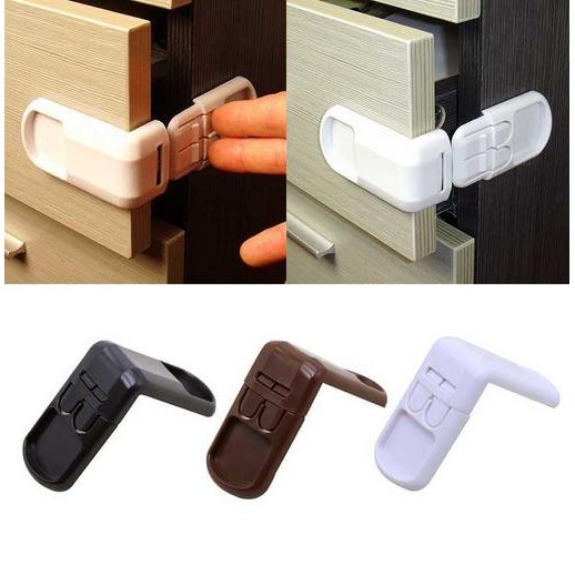 Kunci Klip Lock Pengaman Pengunci Pintu Rak Lemari Laci Tempel Kuat