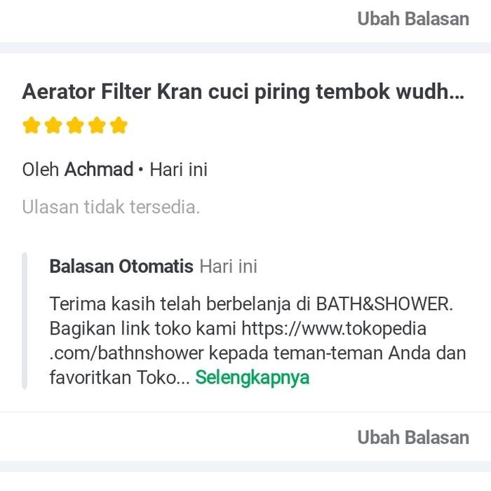 Aerator Filter Kran Cuci Piring Tembok Wudhu Toto Hemat Air Drat Luar