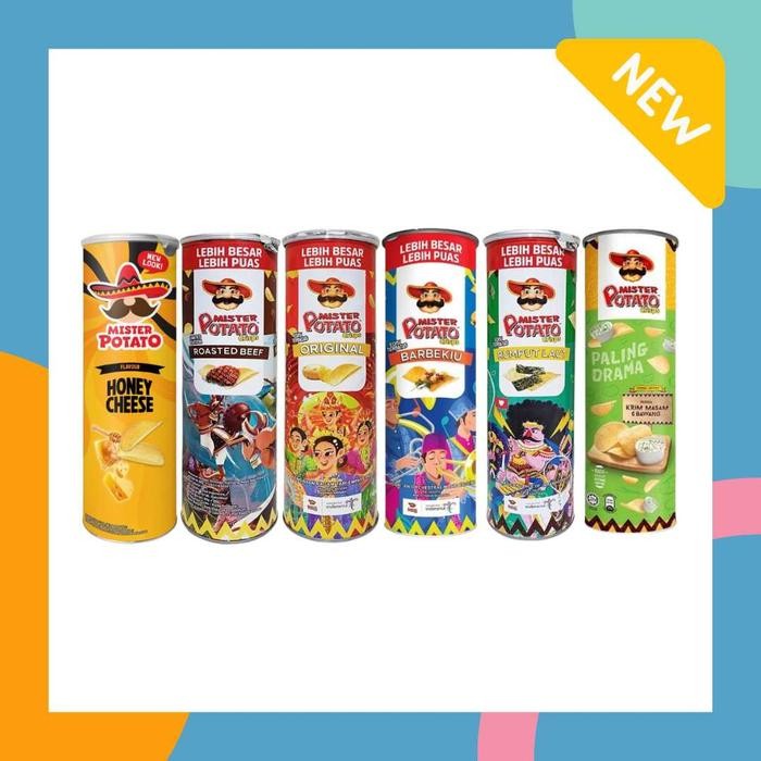 

Sedia Mister Potato 106gr Chips Ca Kripik Kentang Seewed/Sapi Panggang//Barbeque